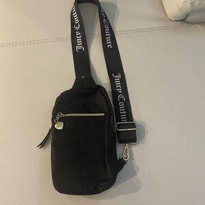 Juicy Couture Black Belt Bag with Gold Accents